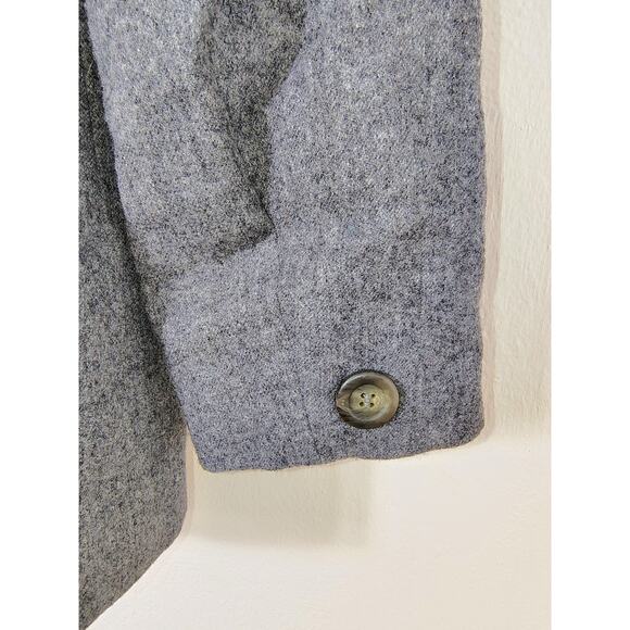 Vintage Pendleton Blazer Jacket Womens 10 TALL Grey 1 Button Virgin Wool USA - Picture 9 of 13
